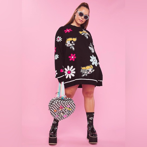 DOLLS KILL X THE POWERPUFF GIRLS Women’s Life Oversized Sweater Plus Size 2X✨ - Picture 2 of 9